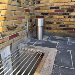 Luma rustfri stålskorsten med kondensafløb Ø 160